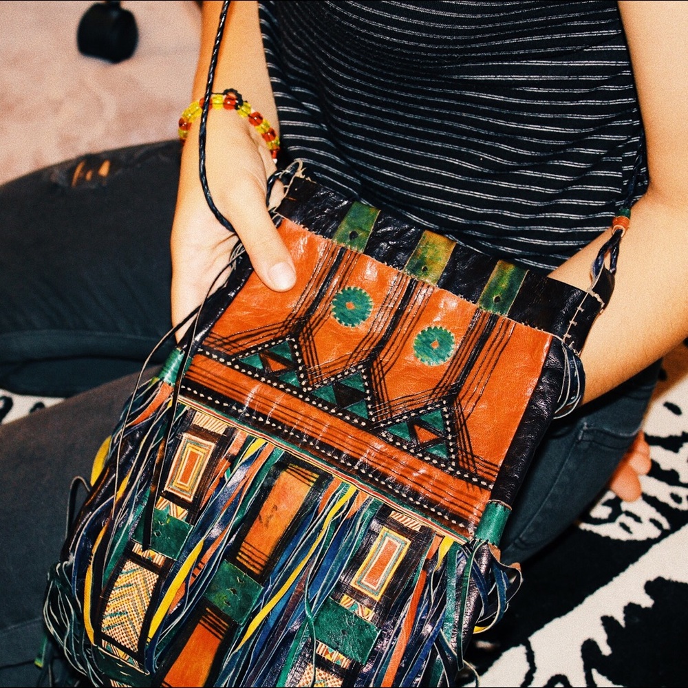 100% handmade African leather purse
